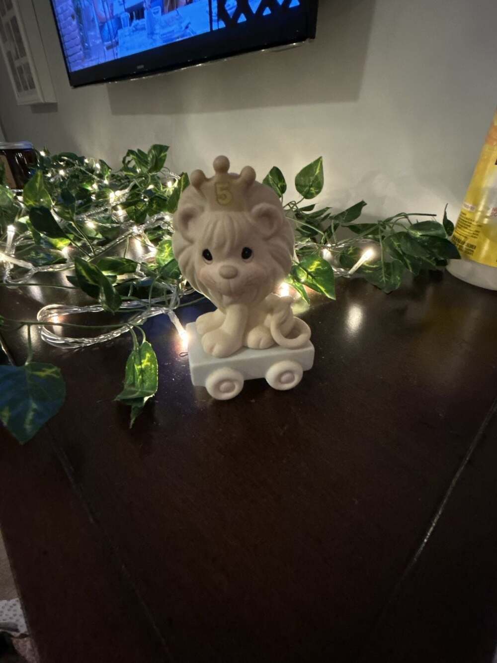 Precious Moments Birthday Train Age 5 Lion Figurine 15989